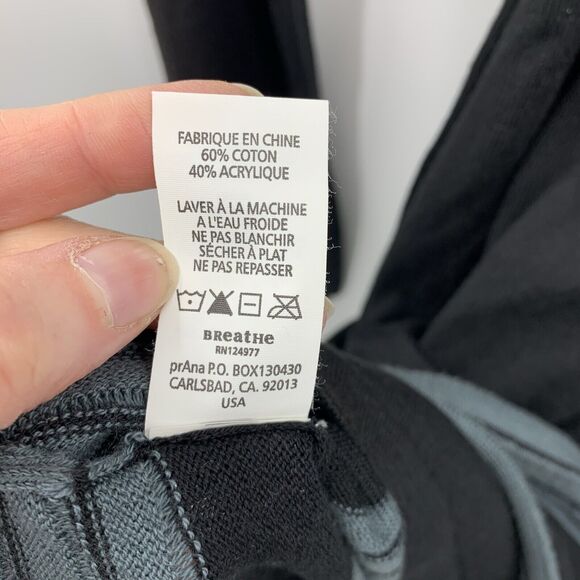 Prana Size XS Sydney Sweater Dress Long Sleeve Striped Tie Waist Lightweight - Picture 10 of 15